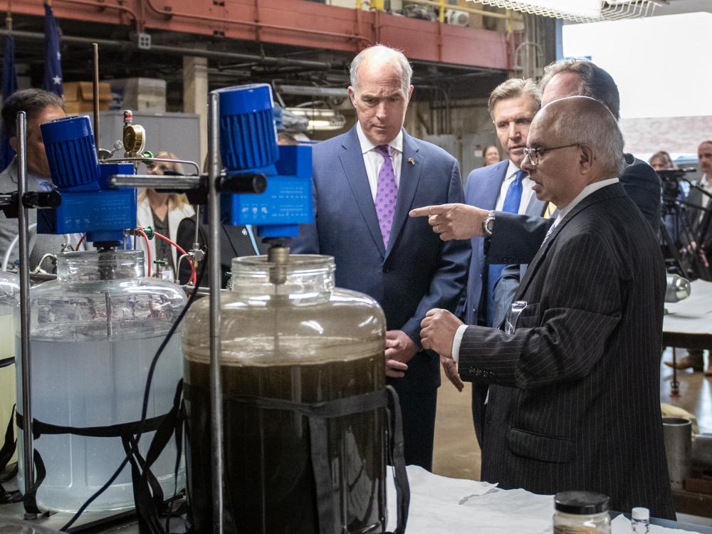 "U.S. Senator Robert Casey with Dr. Sarma V. Pisupati, Director of the Center for Critical Minerals"